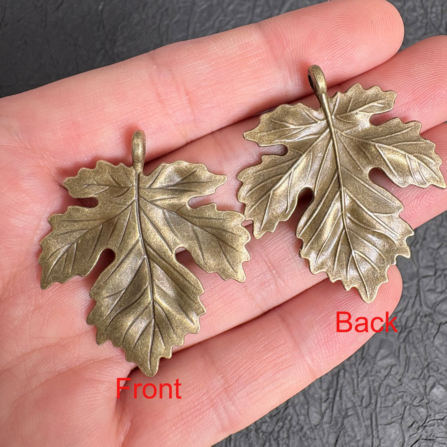 6PCS Antique Bronze Maple Leaf Charms, Botanical Jewelry Making Findings