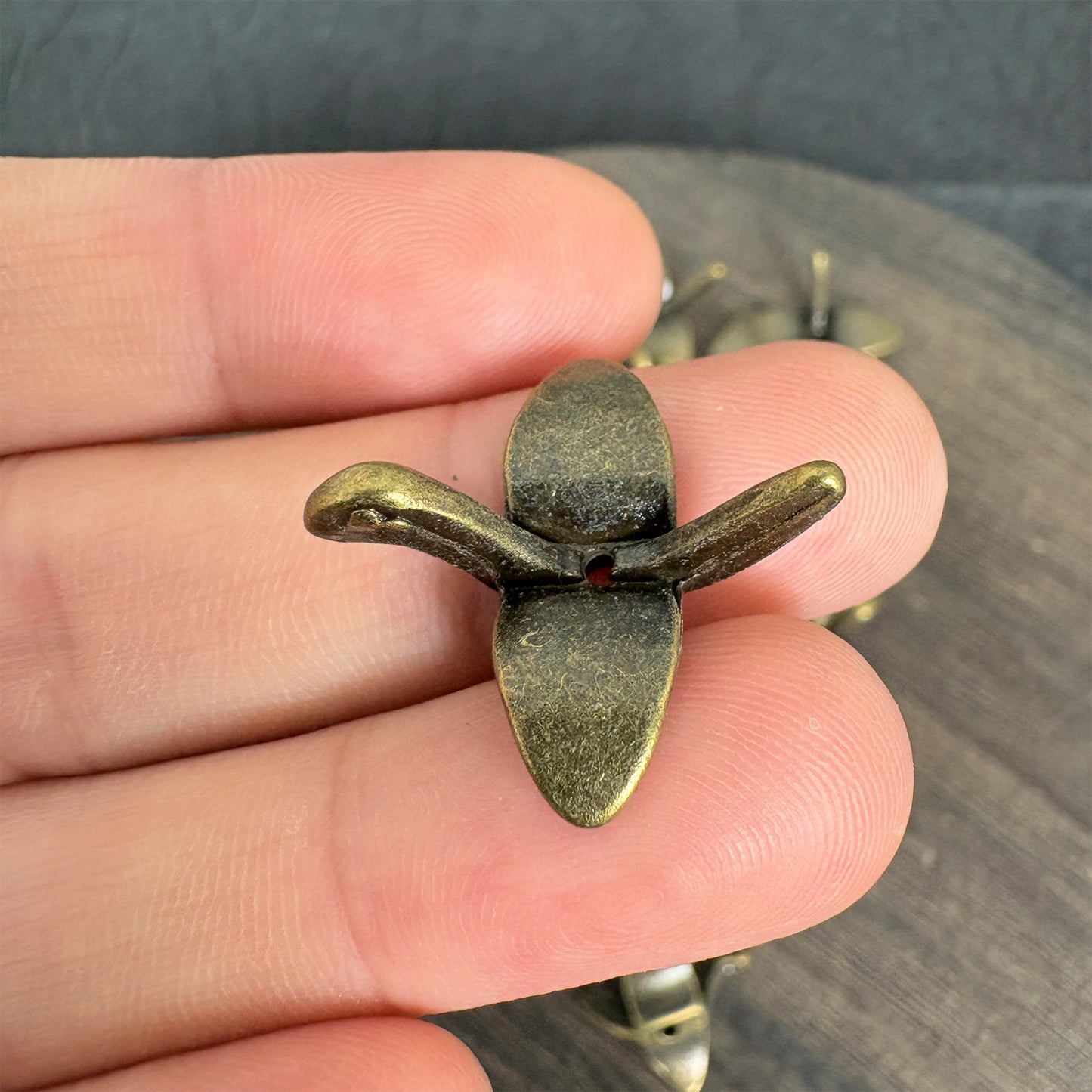 10PCS Antique Bronze Origami Crane Charms, Vintage Metal Paper Crane Pendants for Jewelry Making