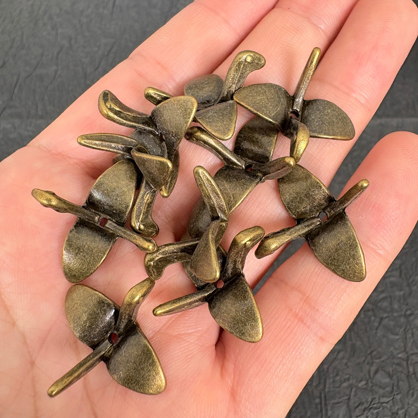 10PCS Antique Bronze Origami Crane Charms, Vintage Metal Paper Crane Pendants for Jewelry Making