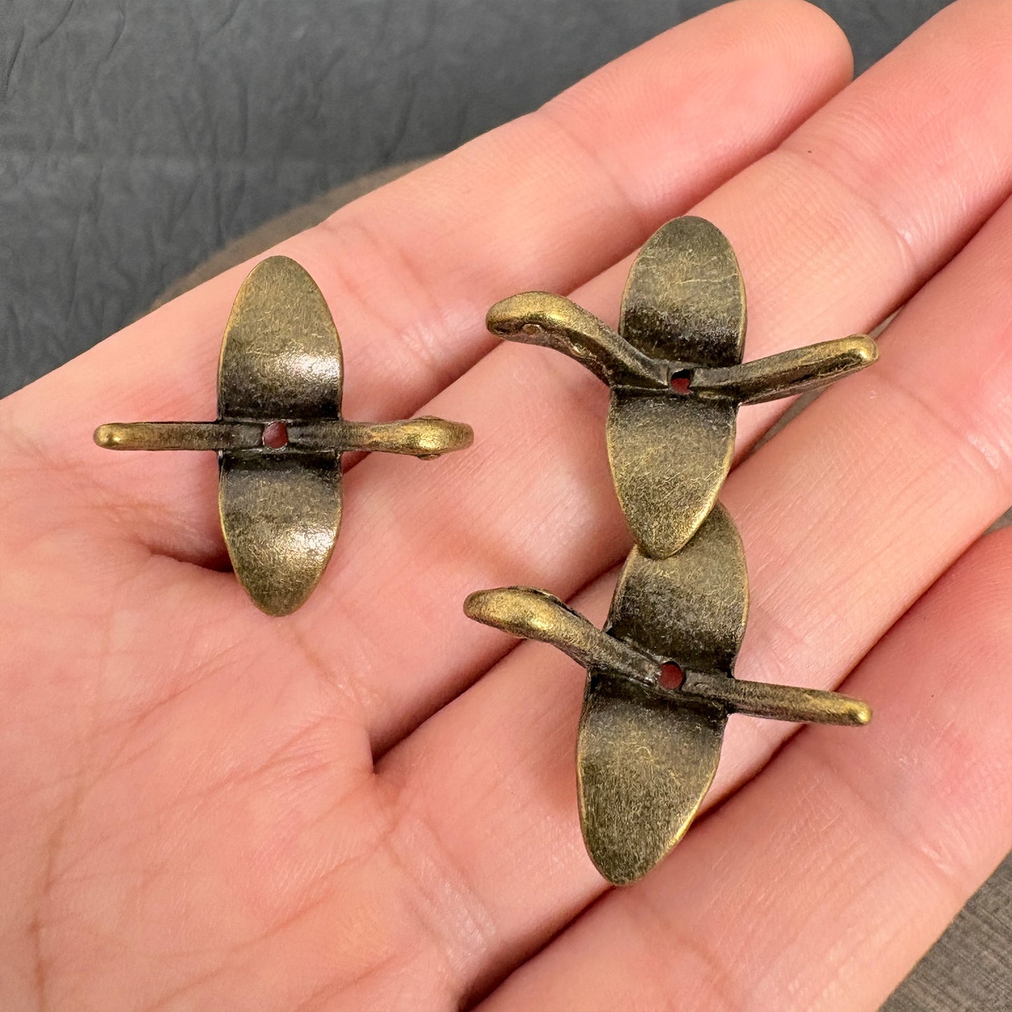 10PCS Antique Bronze Origami Crane Charms, Vintage Metal Paper Crane Pendants for Jewelry Making