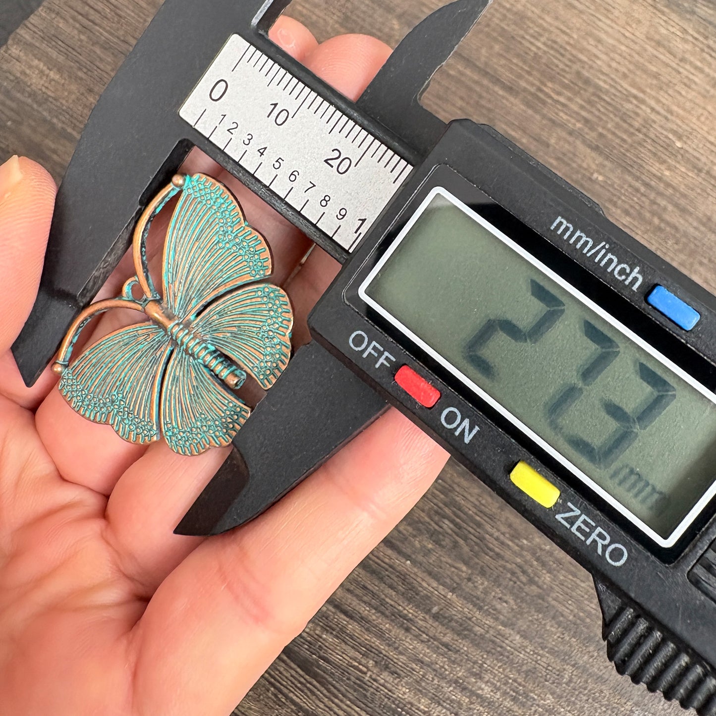 2PCS Antique Bronze Turquoise Patina Butterfly Pendant, Nature Charm for Boho Jewelry