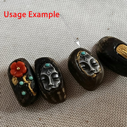 30PCS Antique Buddha Face Charms, DIY Jewelry Making Supplies