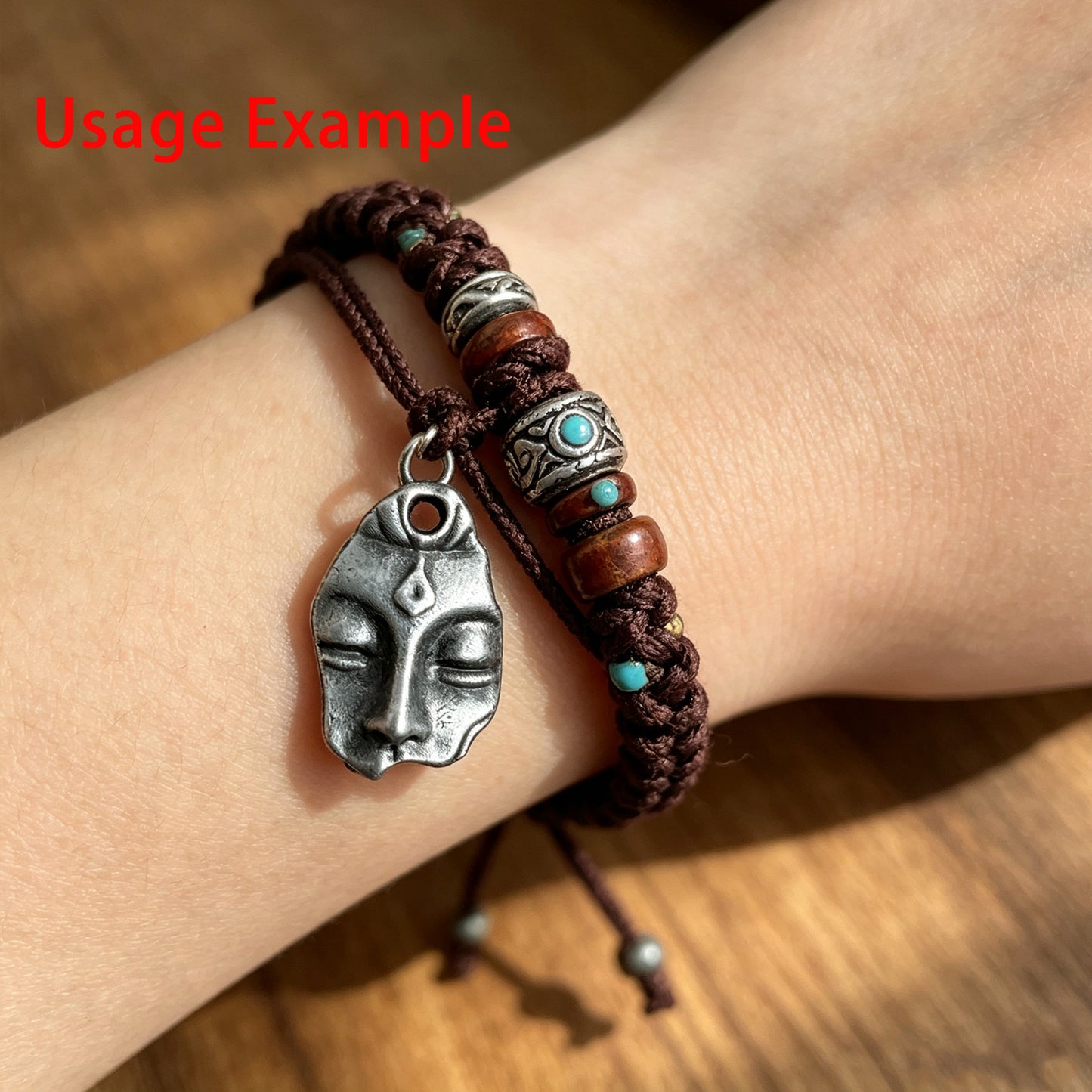 30PCS Antique Buddha Face Charms, DIY Jewelry Making Supplies
