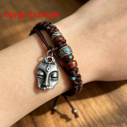 30PCS Antique Buddha Face Charms, DIY Jewelry Making Supplies