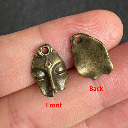 30PCS Antique Buddha Face Charms, DIY Jewelry Making Supplies