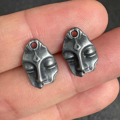 30PCS Antique Buddha Face Charms, DIY Jewelry Making Supplies