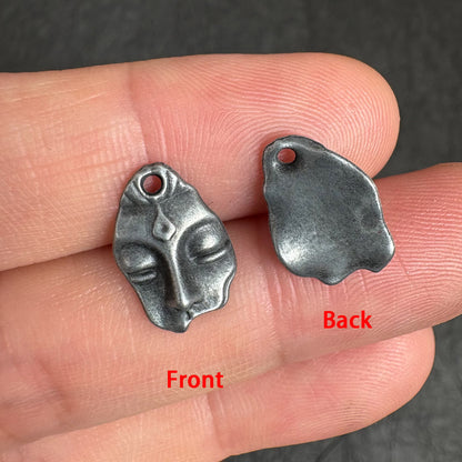 30PCS Antique Buddha Face Charms, DIY Jewelry Making Supplies