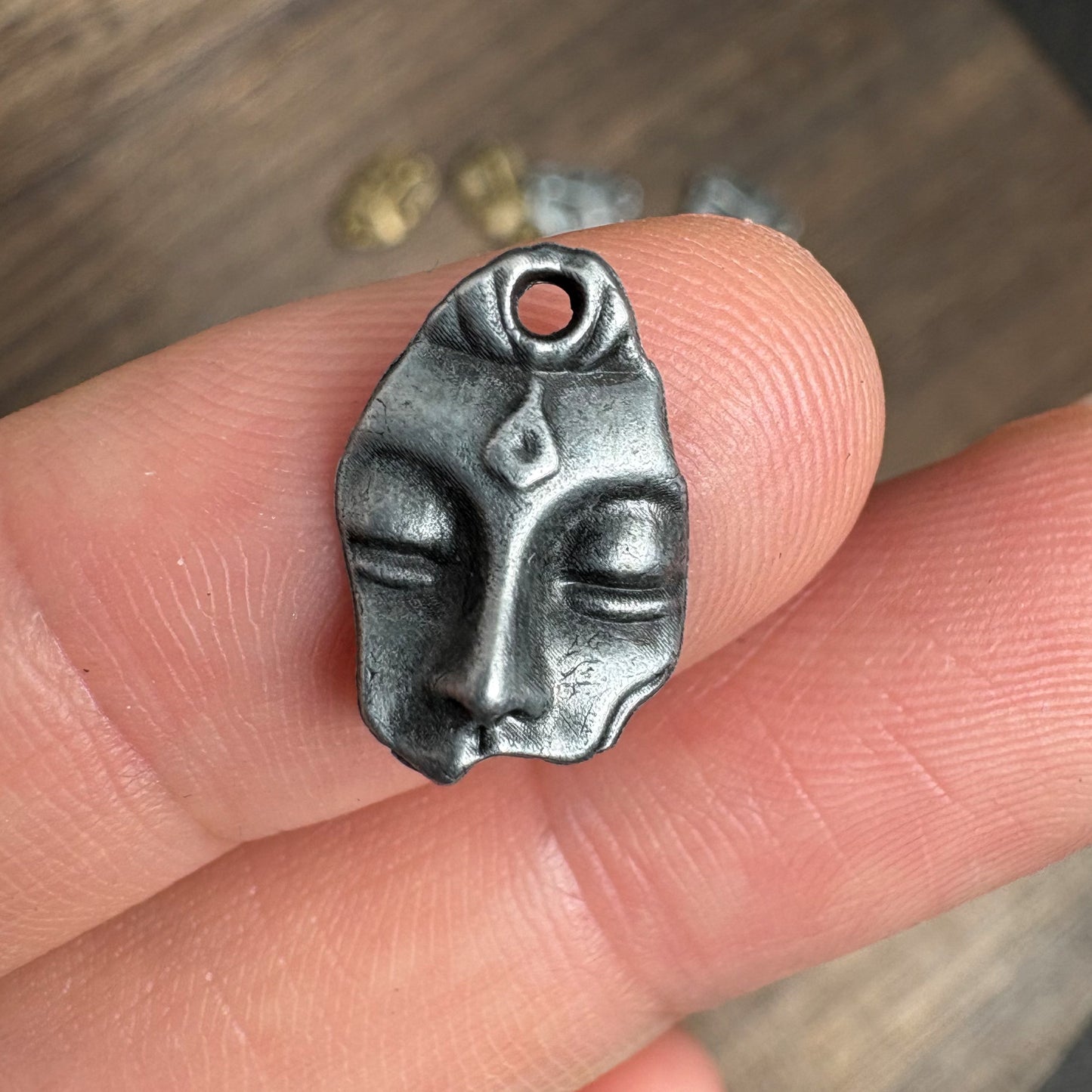30PCS Antique Buddha Face Charms, DIY Jewelry Making Supplies