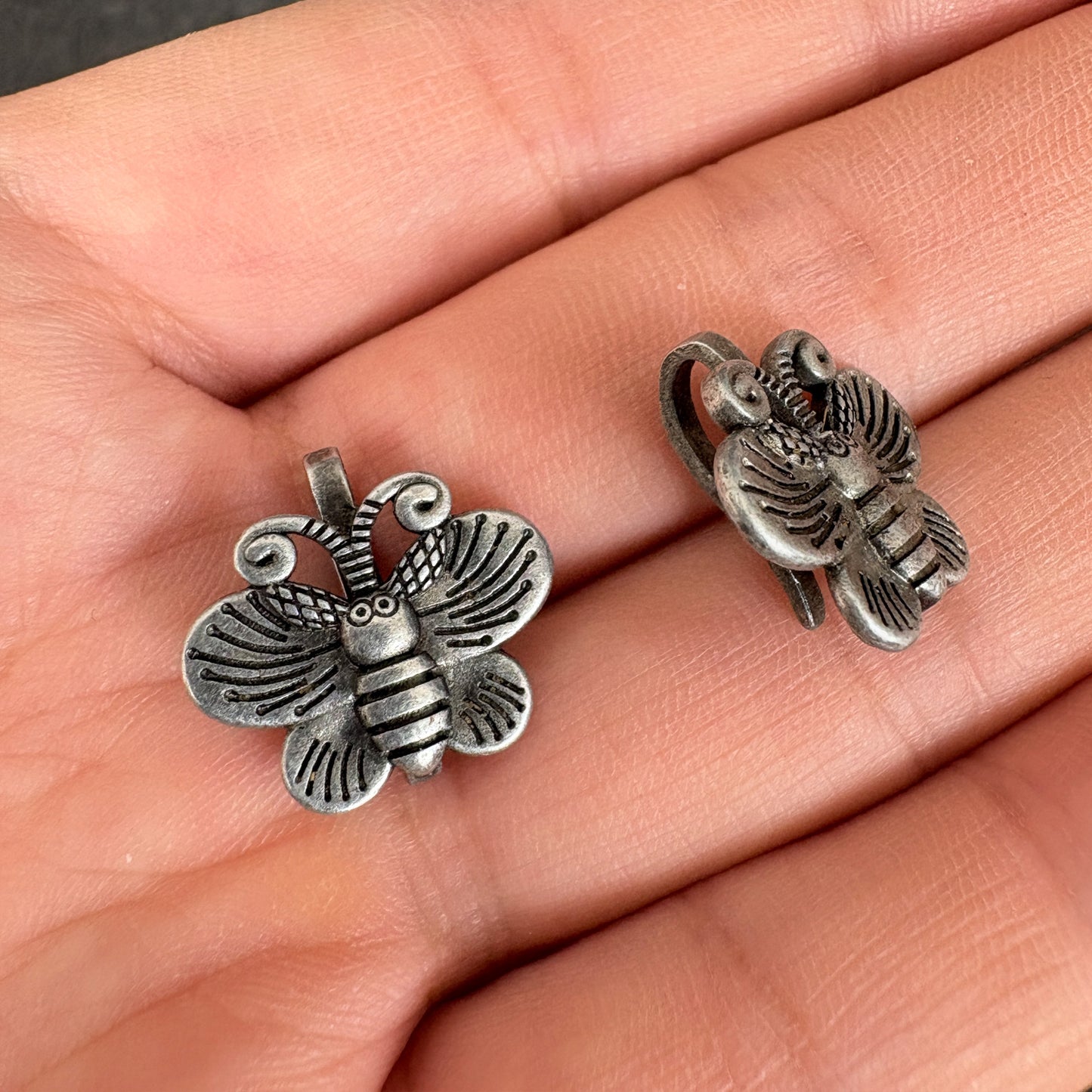 Antique Silver Bee S Clasp, Jewelry Connector