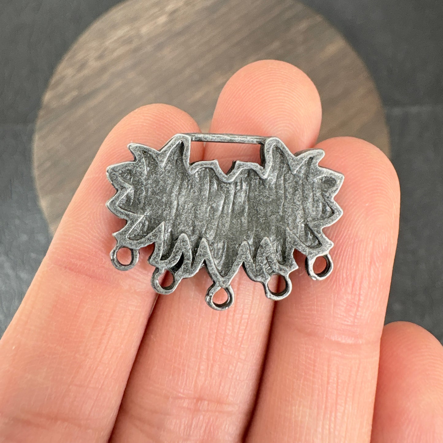 4PCS Antique Silver Lotus Flower Connector Charms, 5 Loop Lotus Pendant for Jewelry Making, Zen Inspired Boho Jewelry Findings