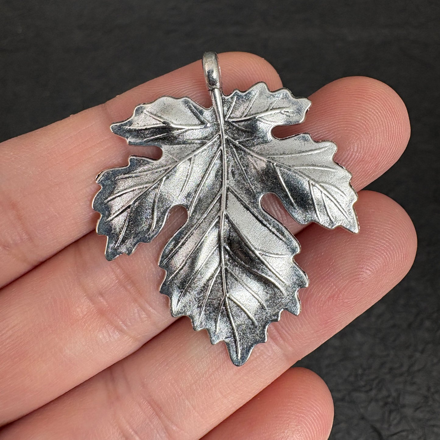 6PCS Antique Silver Maple Leaf Charms, Botanical Jewelry Making Findings