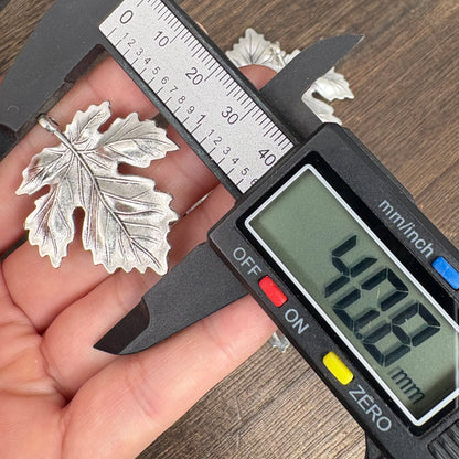 6PCS Antique Silver Maple Leaf Charms, Botanical Jewelry Making Findings