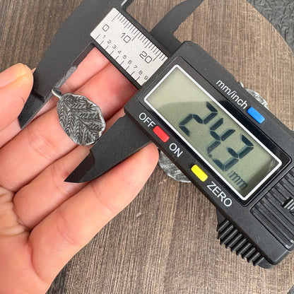 10PCS Antique Silver Textured Leaf Charms, Vintage Metal Leaf Pendants for Jewelry Making