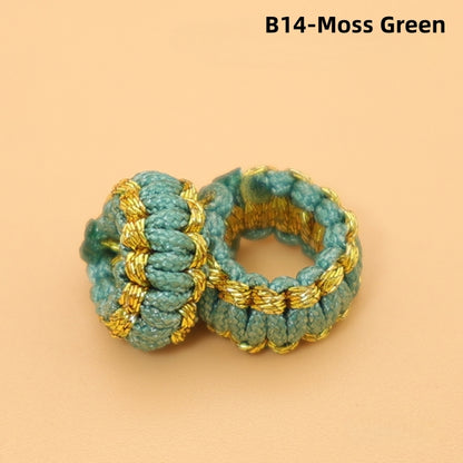 10PCS Handmade Seamless Flat Knot Coil, Handwoven Red Cord, DIY Bracelet & Pendant Connector, Jewelry Making Findings