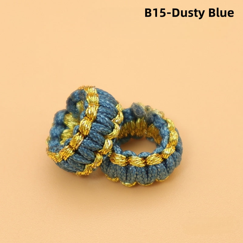 10PCS Handmade Seamless Flat Knot Coil, Handwoven Red Cord, DIY Bracelet & Pendant Connector, Jewelry Making Findings