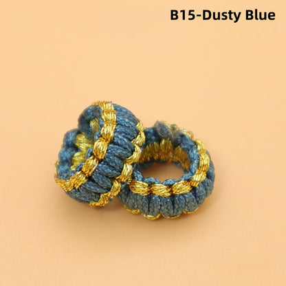10PCS Handmade Seamless Flat Knot Coil, Handwoven Red Cord, DIY Bracelet & Pendant Connector, Jewelry Making Findings