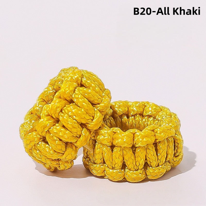 10PCS Handmade Seamless Flat Knot Coil, Handwoven Red Cord, DIY Bracelet & Pendant Connector, Jewelry Making Findings
