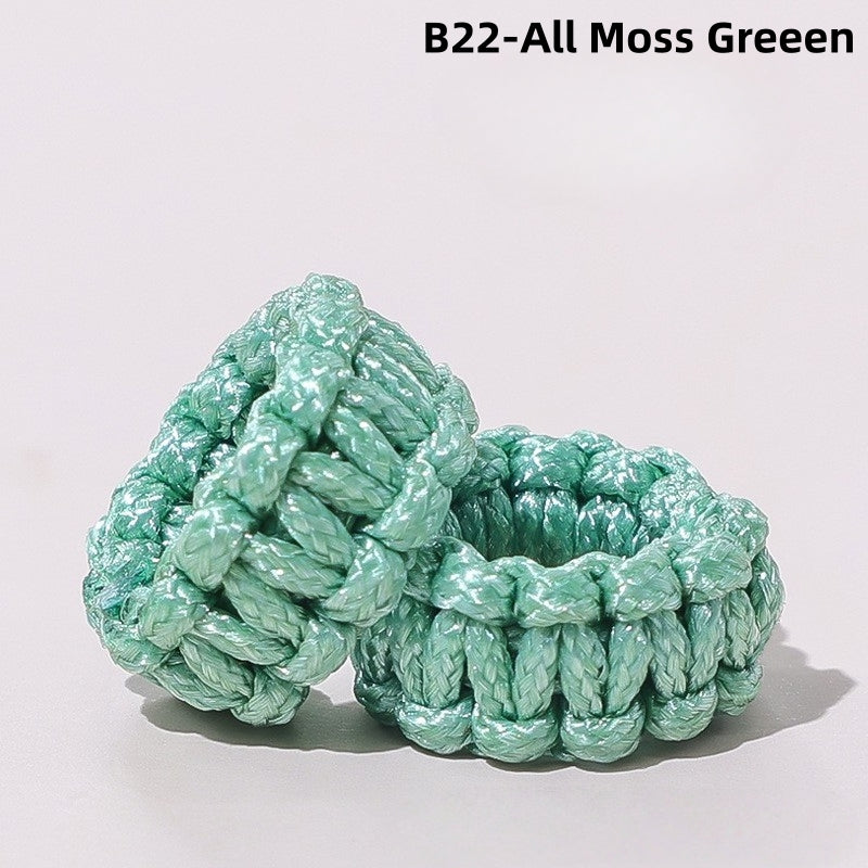 10PCS Handmade Seamless Flat Knot Coil, Handwoven Red Cord, DIY Bracelet & Pendant Connector, Jewelry Making Findings