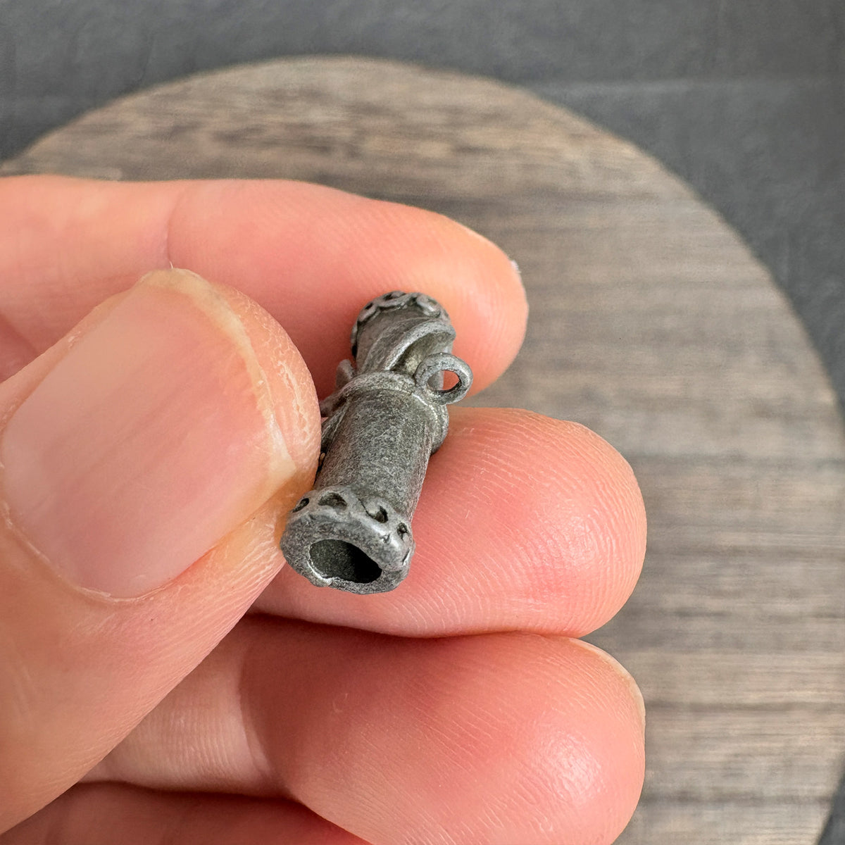 6PCS Antique Silver Bamboo Three Way Connector Beads, Vintage Bamboo Tube Charm Spacers for Jewelry Making