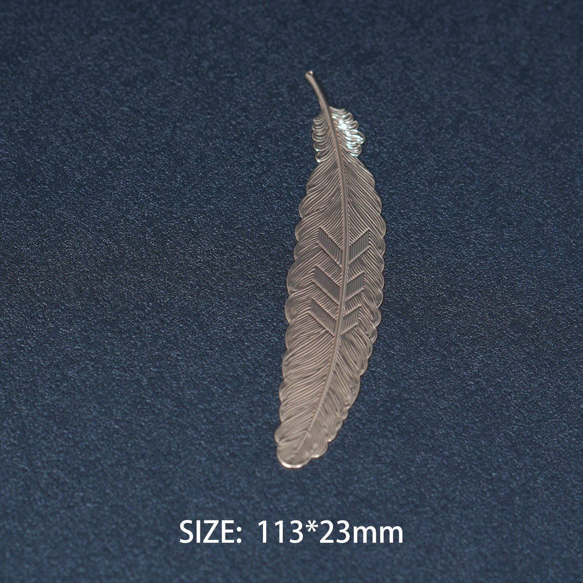 2PCS KC Gold Plated Brass Feather Charm,  Handmade Bookmark Making Component，113x23mm