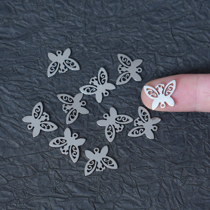 10PCS Butterfly Connectors,Stainless Steel Charms for  DIY Jewelry Making