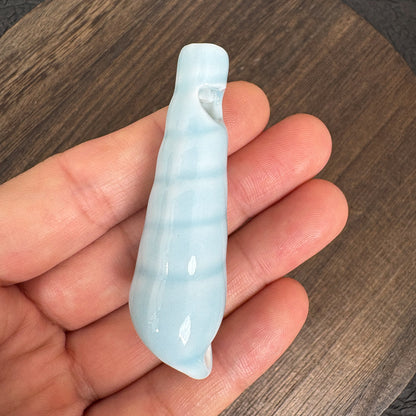 Ceramic Pink Conch Whistle Pendant, Ocean  DIY Jewelry Charm