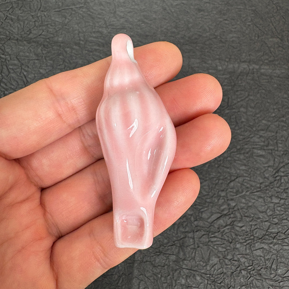 Ceramic Pink Conch Whistle Pendant, Ocean  DIY Jewelry Charm