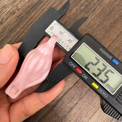 Ceramic Pink Conch Whistle Pendant, Ocean  DIY Jewelry Charm