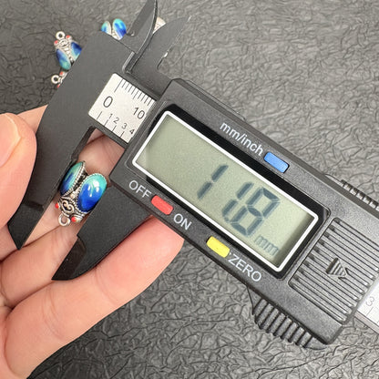 2PCS Cicada Pendants for Necklace, Tibetan Silver with Enamel, Symbol of Renewal and Success, Boho Jewelry Charm