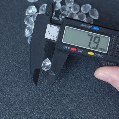 40PCS Clear Faceted Teardrop Glass Beads, 8x10mm for Jewelry Making