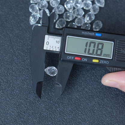 40PCS Clear Faceted Teardrop Glass Beads, 8x10mm for Jewelry Making