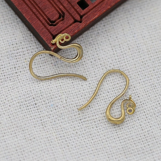 1 Pair 15x17mm 24K Gold Plated Phoenix Earring Hooks | Brass Bird Ear Wires for DIY Jewelry Making