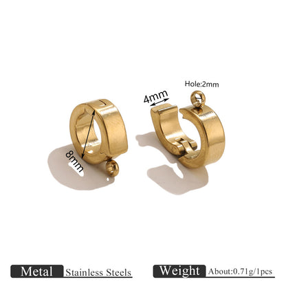 Stainless Steel Open Jump Rings & Clasps - Leather Cord Bracelet/Necklace Connectors & Positioning Clips | DIY Jewelry Supplies