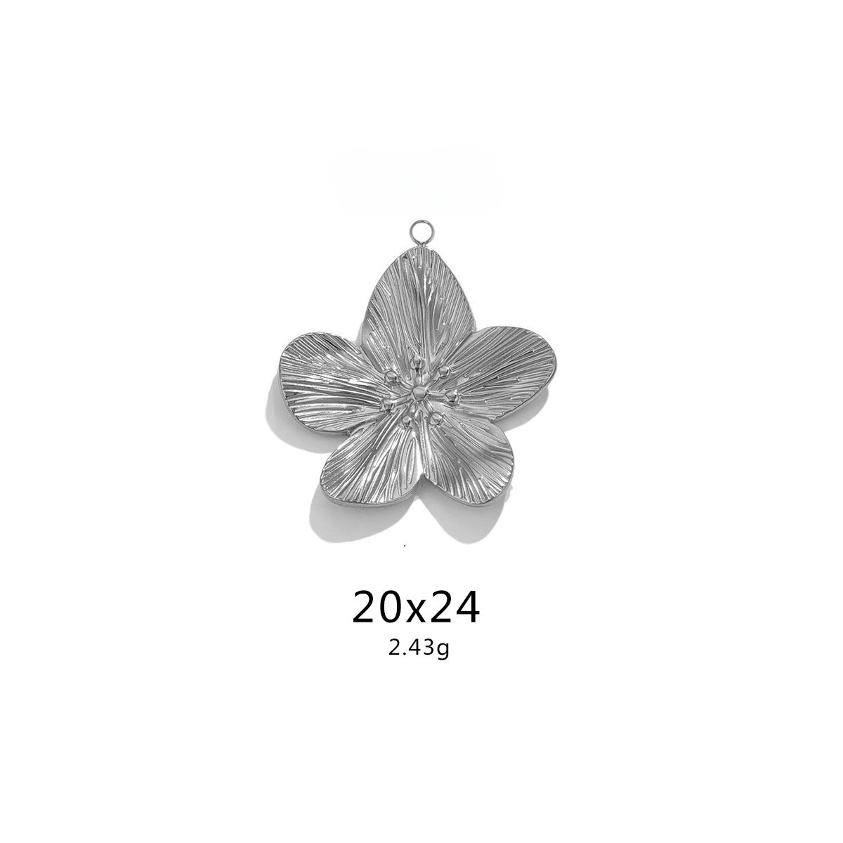 Vintage Stainless Steel Flower Pendants,  DIY Charms for Necklaces & Earrings, Jewelry Making Accessories