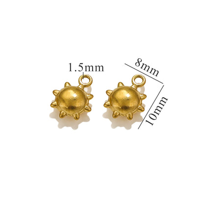 10PCS Stainless Steel Moon & Sun Mini Pendants | Cute Tiny Charms, Ideal Accessories for Necklaces & DIY Jewelry Making