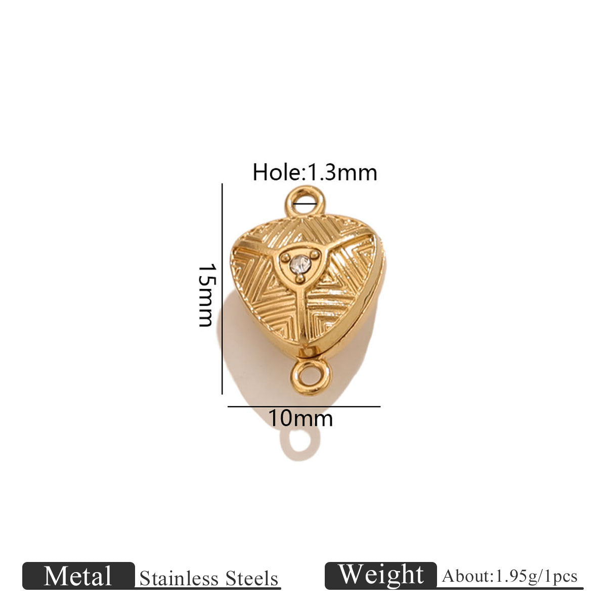 Stainless Steel Rose Magnetic Clasp, Vacuum Gold Plated Flower End Clasp, DIY Bracelet Necklace Jewelry Making Supplies