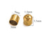 Stainless Steel End Caps-18k Gold