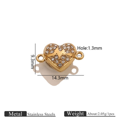 Stainless Steel Rose Magnetic Clasp, Vacuum Gold Plated Flower End Clasp, DIY Bracelet Necklace Jewelry Making Supplies