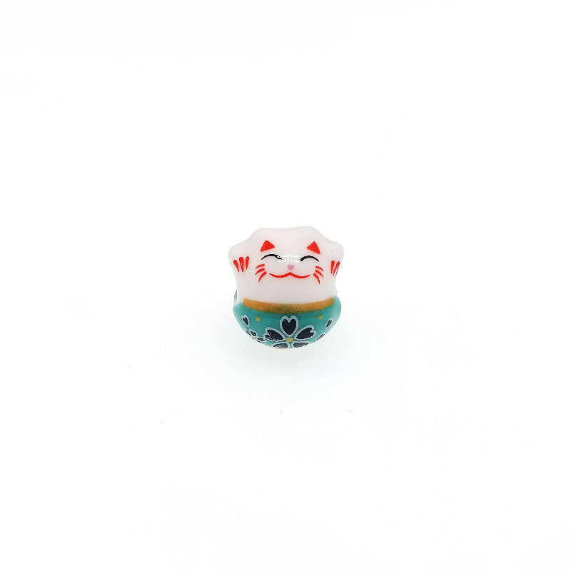 Ceramic Lucky Cat (Maneki Neko) Beads - Perfect for DIY Jewelry, Keychains, Home Decoration Crafts