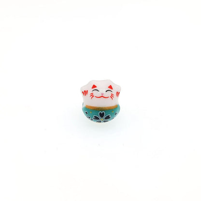 Ceramic Lucky Cat (Maneki Neko) Beads - Perfect for DIY Jewelry, Keychains, Home Decoration Crafts
