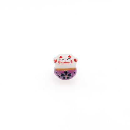 Ceramic Lucky Cat (Maneki Neko) Beads - Perfect for DIY Jewelry, Keychains, Home Decoration Crafts