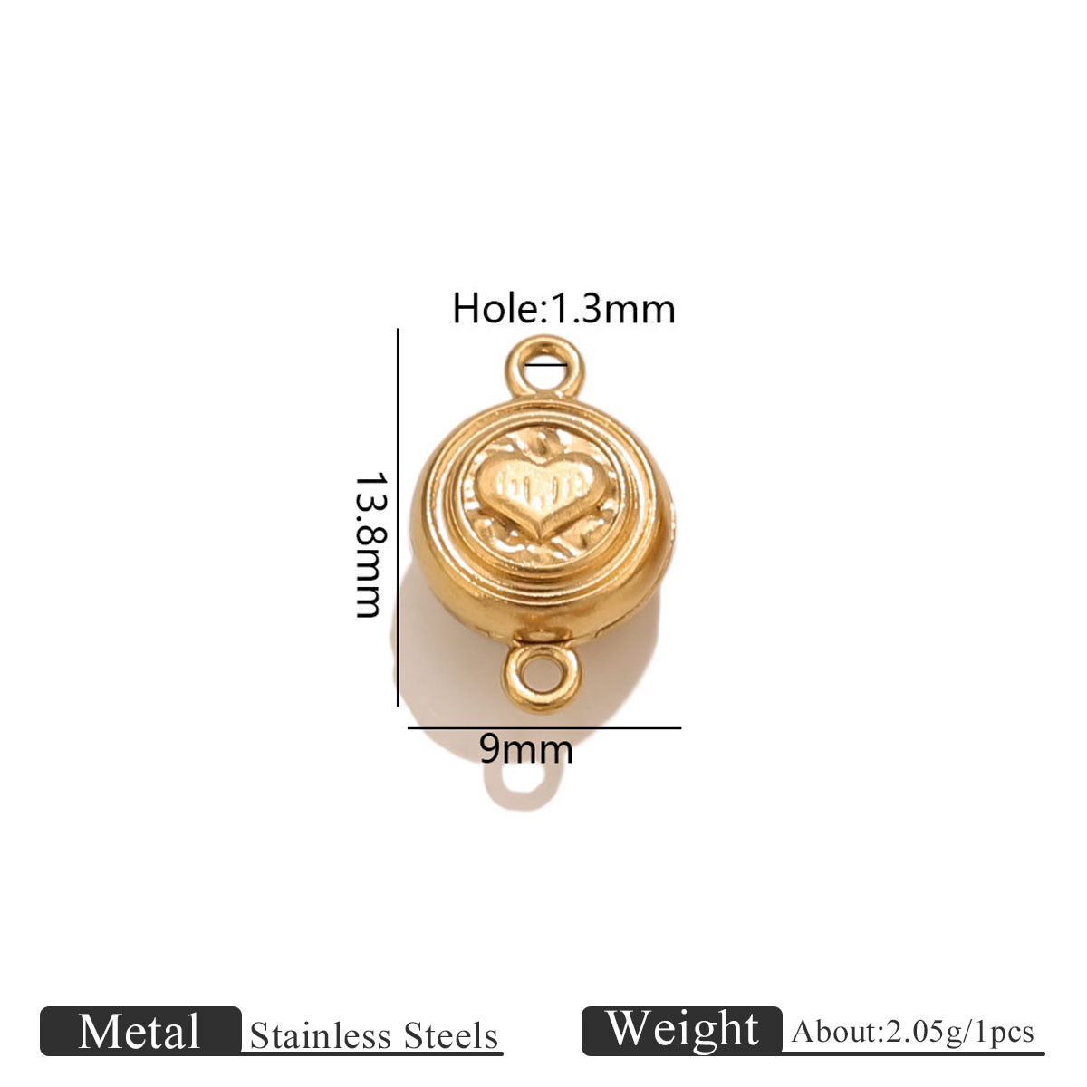 Stainless Steel Rose Magnetic Clasp, Vacuum Gold Plated Flower End Clasp, DIY Bracelet Necklace Jewelry Making Supplies