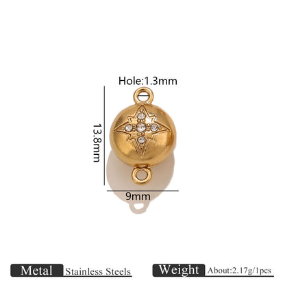 Stainless Steel Rose Magnetic Clasp, Vacuum Gold Plated Flower End Clasp, DIY Bracelet Necklace Jewelry Making Supplies