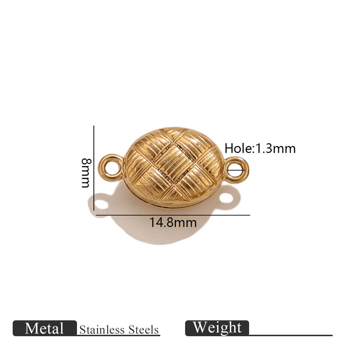 Stainless Steel Rose Magnetic Clasp, Vacuum Gold Plated Flower End Clasp, DIY Bracelet Necklace Jewelry Making Supplies