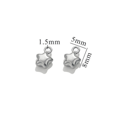 10PCS Stainless Steel Moon & Sun Mini Pendants | Cute Tiny Charms, Ideal Accessories for Necklaces & DIY Jewelry Making