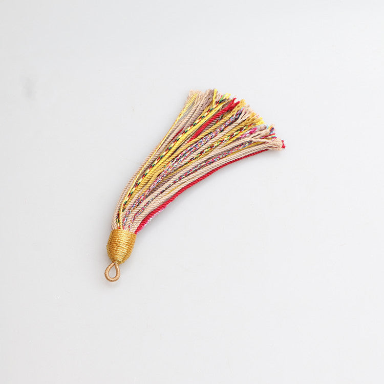 Tibetan Style Handmade Cotton Tassel, DIY Bodhi Prayer Beads Pendant, Handmade Mala Bracelet & Necklace Jewelry Accessories