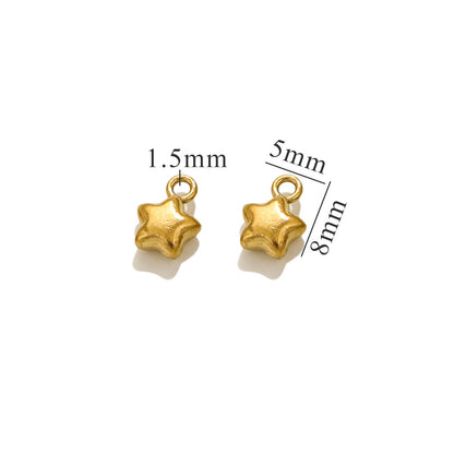 10PCS Stainless Steel Moon & Sun Mini Pendants | Cute Tiny Charms, Ideal Accessories for Necklaces & DIY Jewelry Making