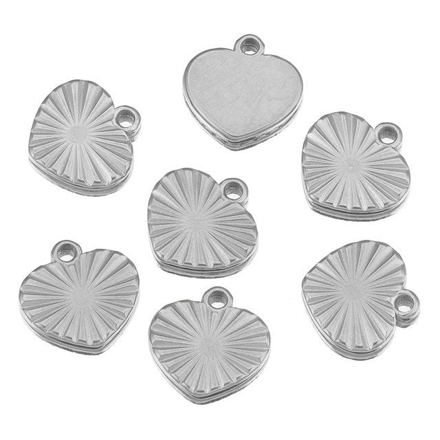 5PCS Stainless Steel Sun Moon Star Pendant Charm, DIY Jewelry Making Supplies for Earrings, Bracelets, and Necklaces
