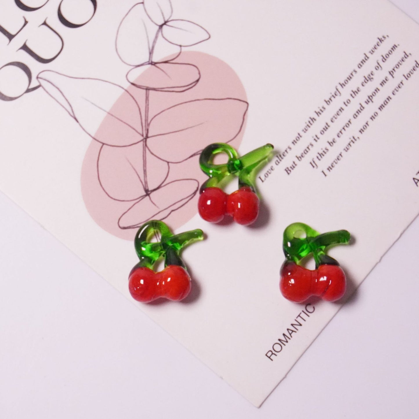 4PCS DIY Fruit Beads  - Watermelon/Pumpkin/Cherry/Strawberry/Banana/Tangerine Charms for Earrings Necklaces, Handmade Jewelry Making Supplies