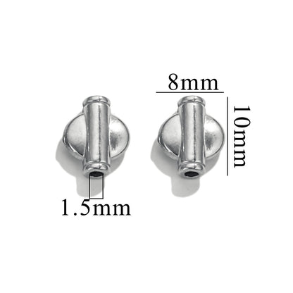 2PCS Stainless Steel Spacer Beads, Elephant Owl Buddha Head Diamond Shape Decorative Beads for DIY Jewelry Making